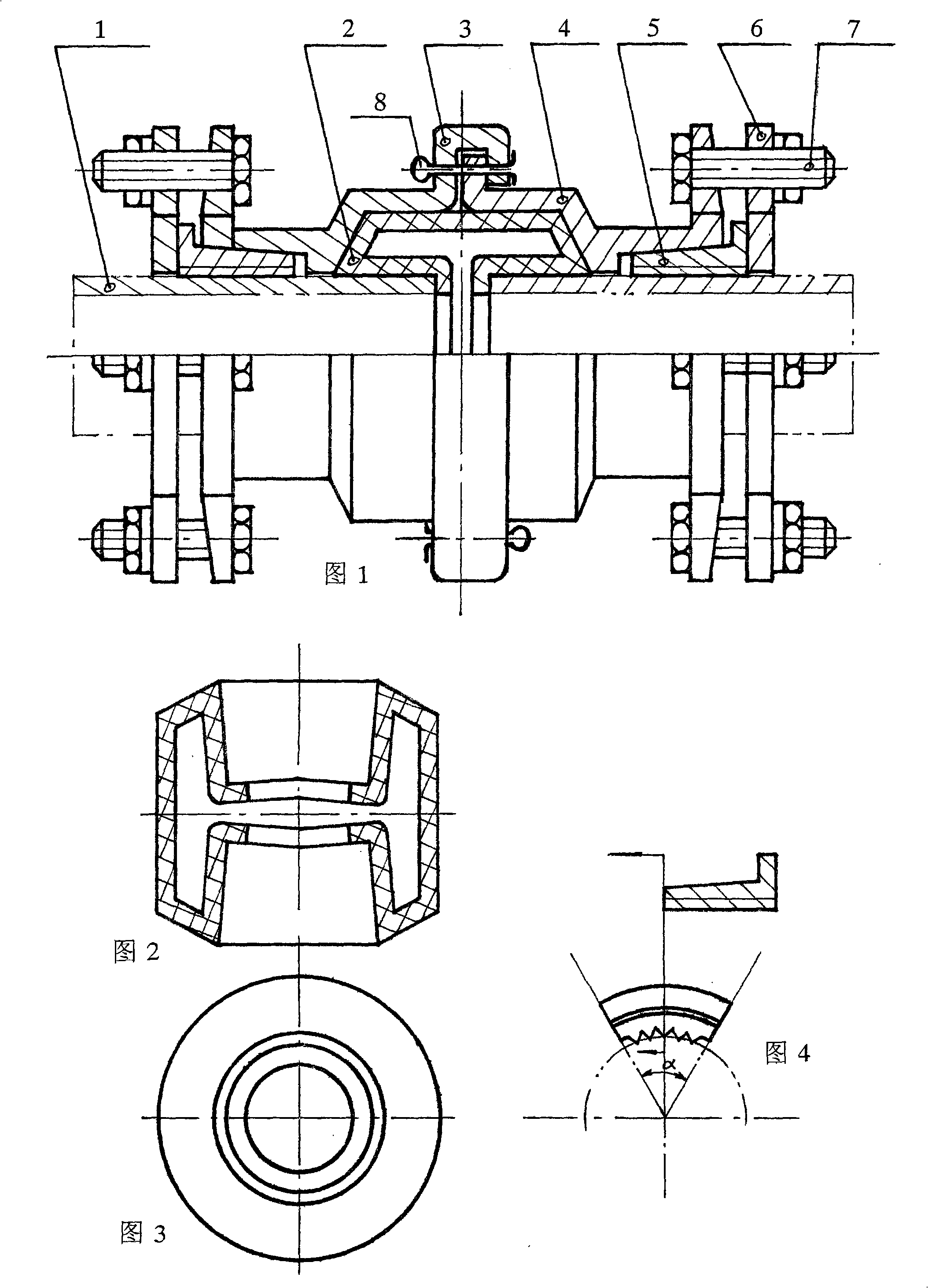 Self-compensating fastening type large-diameter fast joint