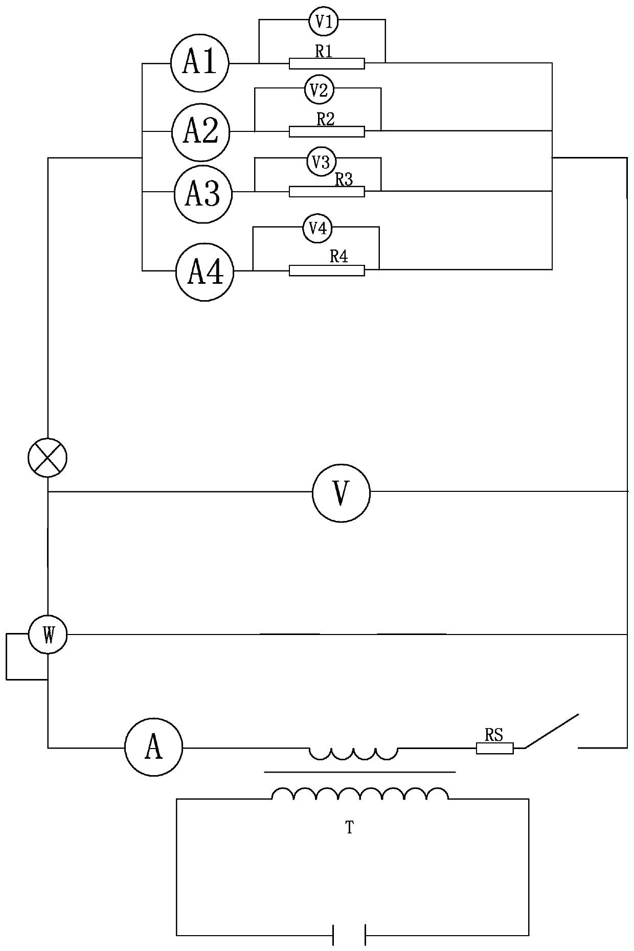 Circuit teaching experiment device for series or parallel connection of resistors