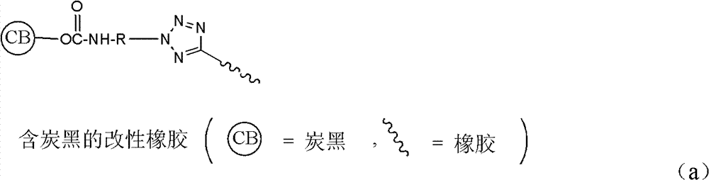 Carbon black-containing modified rubber and its preparation method