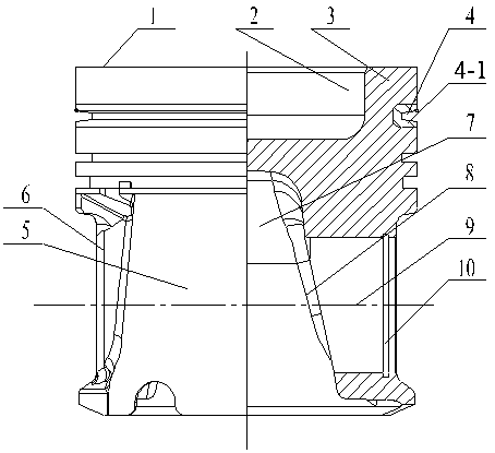 Energy-saving piston for gas engine