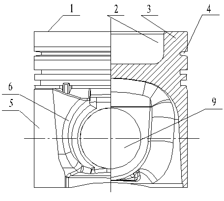 Energy-saving piston for gas engine