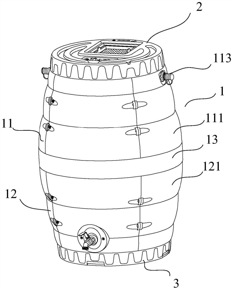 Detachable rainwater collecting barrel