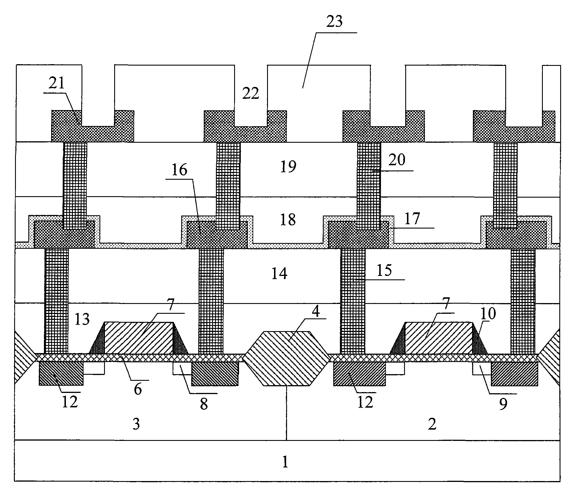 Metal oxide semiconductor (MOS) field effect transistor (FET) structure and preparation method thereof