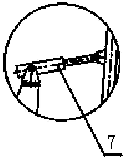 Bucket-wheel material retaining device of bucket-wheel material stacking and fetching machine