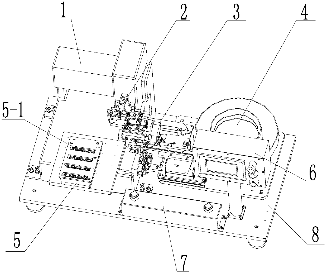 An automatic installation device for acoustic module shrapnel