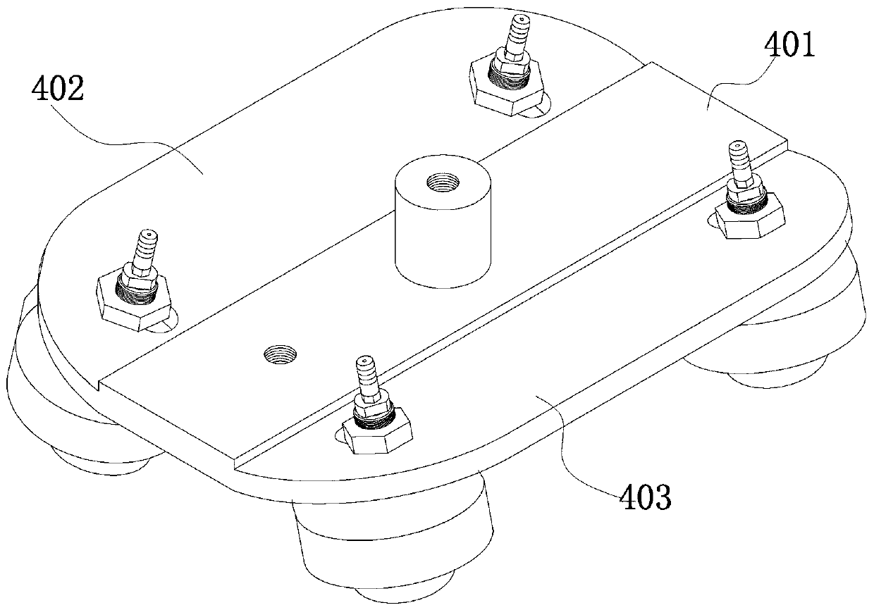 Composite back sheet conveying and crack arrest layer positioning pressing and bonding device for cladding machine