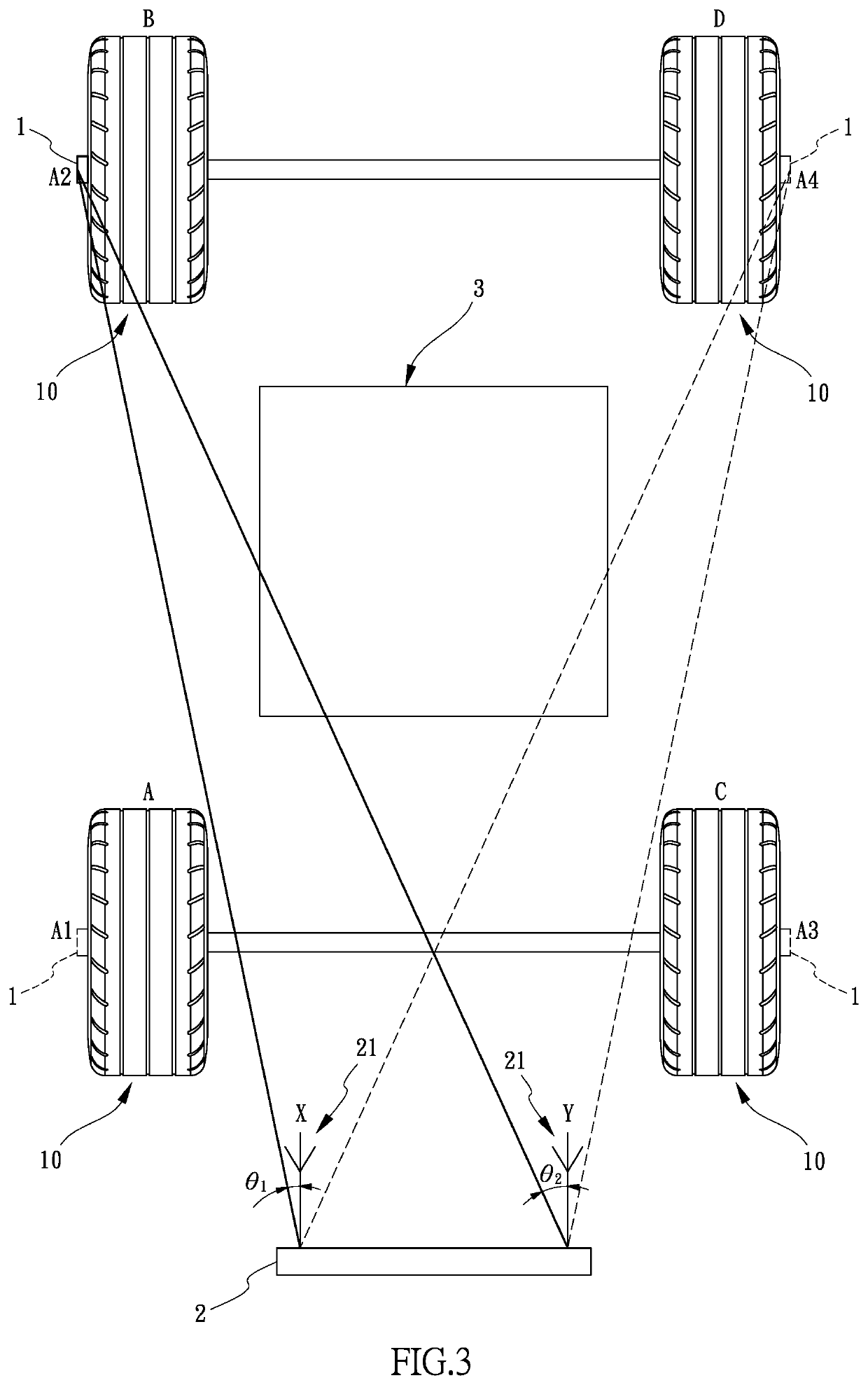 Multi-antenna tire-pressure monitoring system with automatically positioning function