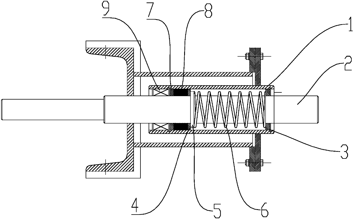 Force guiding rod for rapping dust removing device