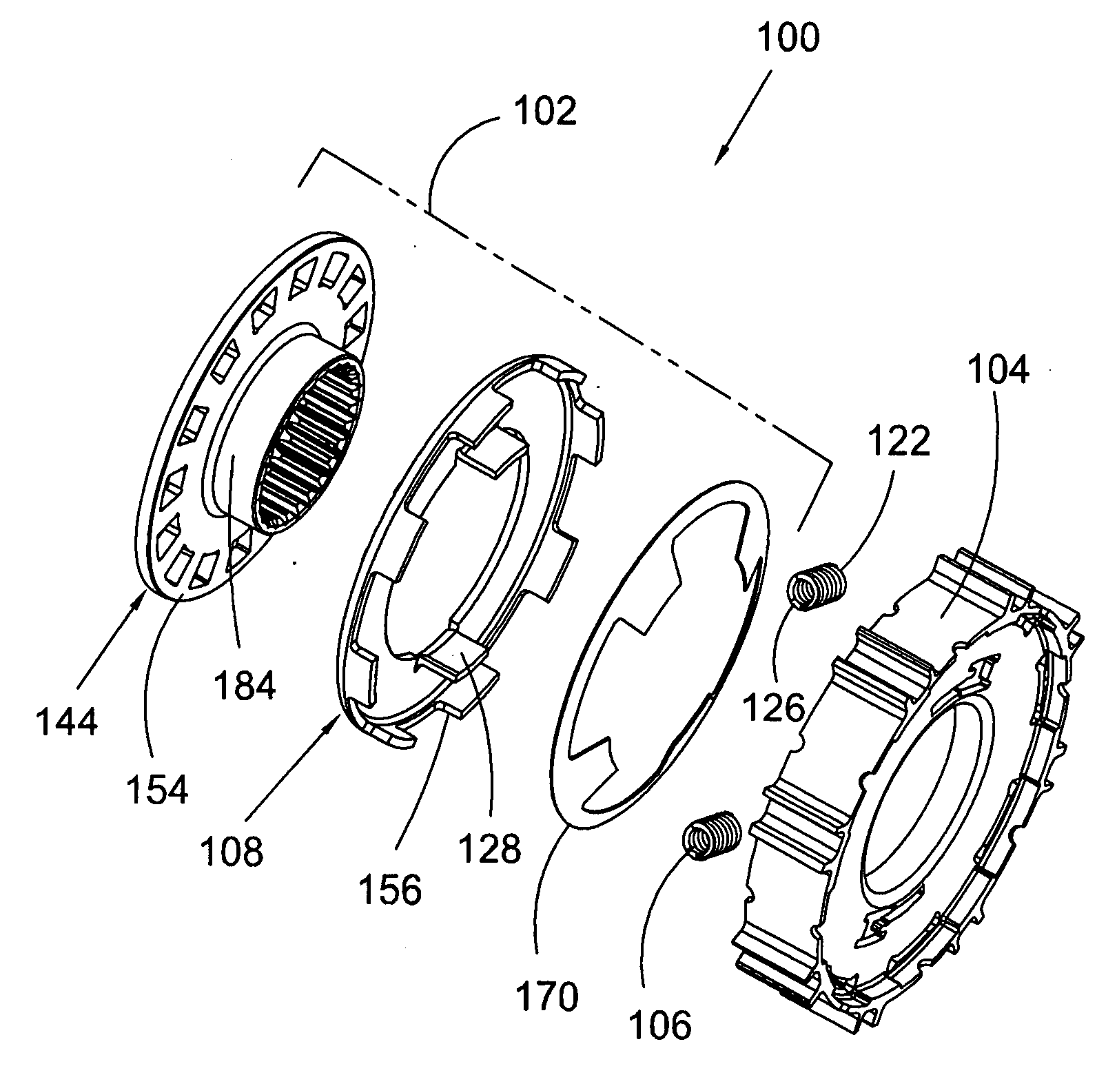 Ratchet one-way clutch with vibration dampening