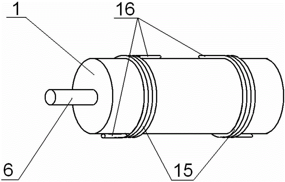 Lightning protection device with spring-type electrodes and power line provided with such a device