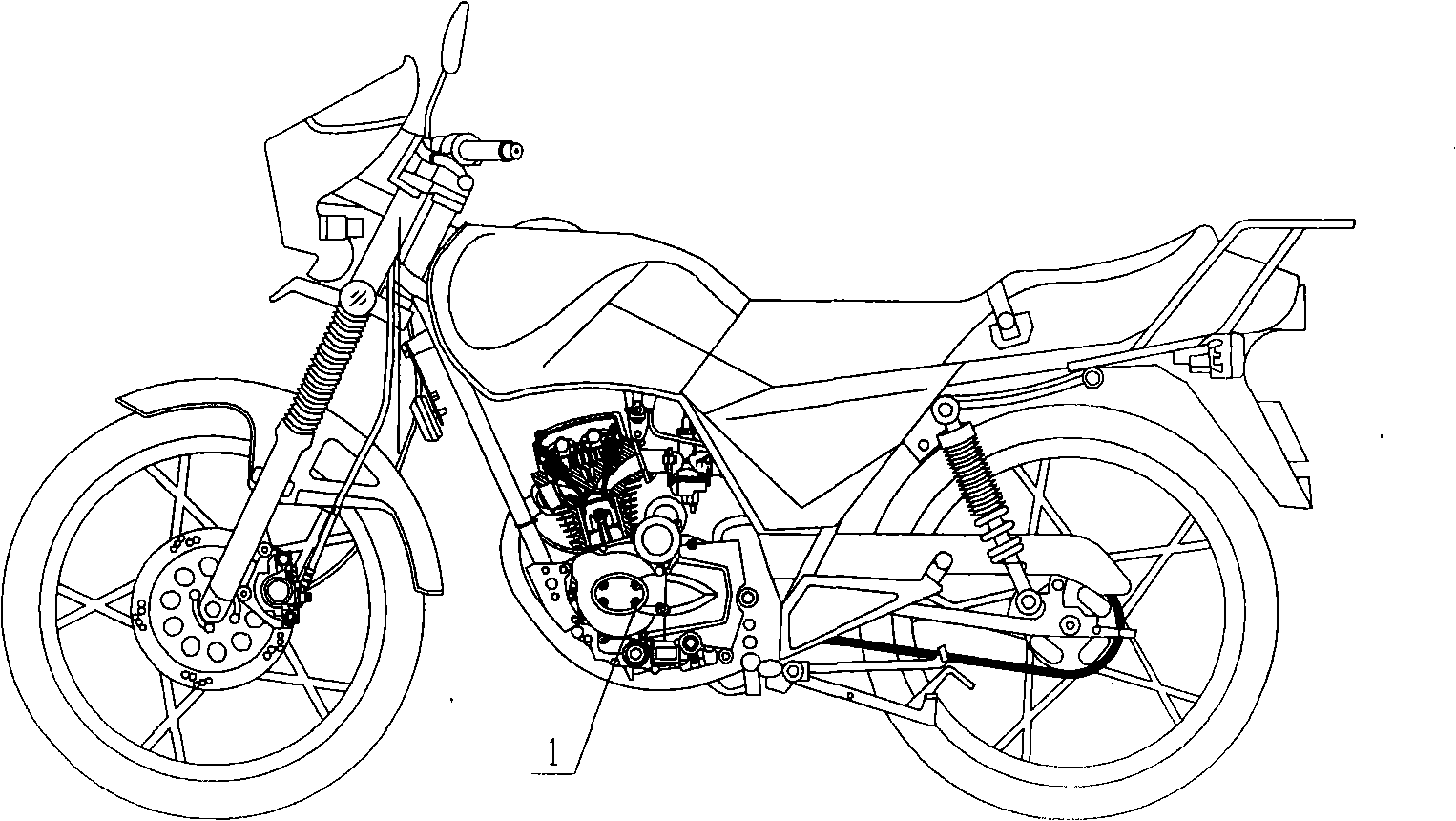 Simple oil cooling system of motorcycle engine