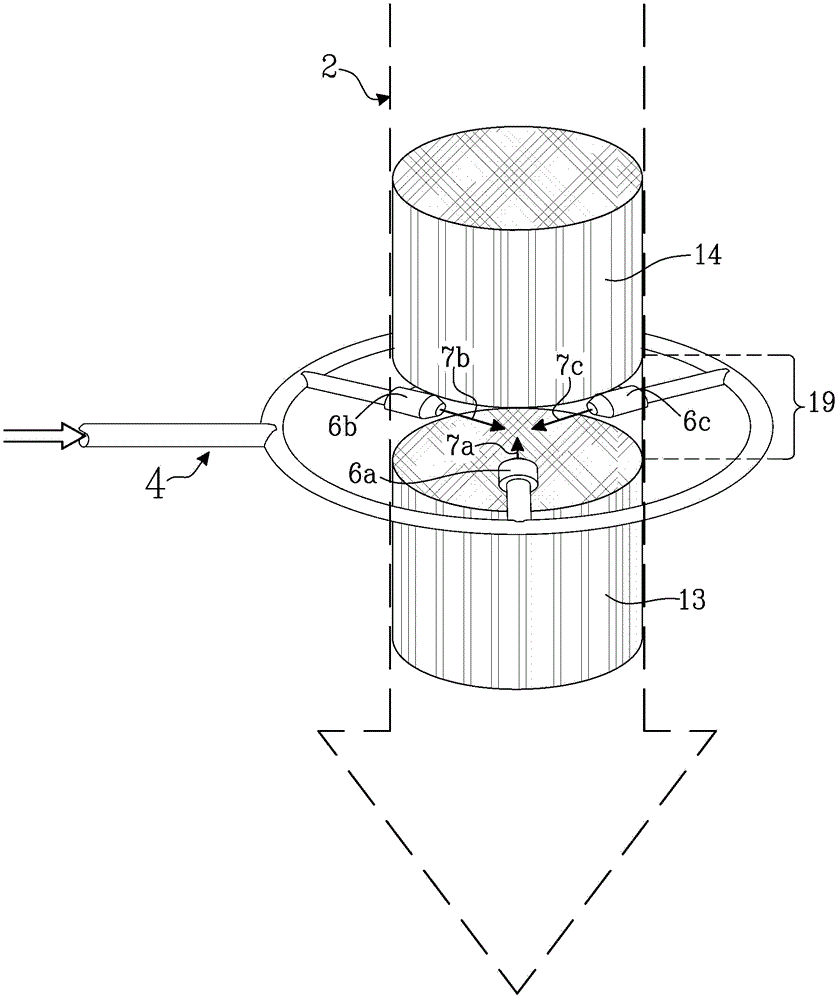 Device and method for treating exhaust gas