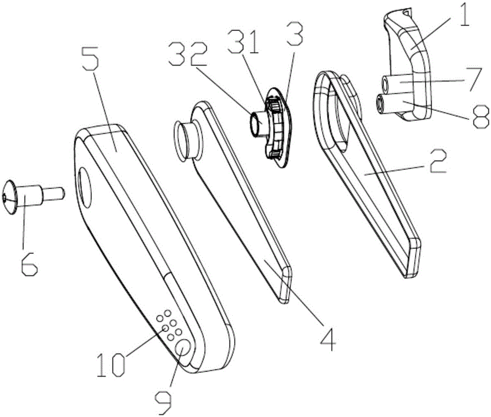 Car middle-row seat with handrails