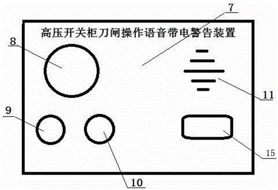 A high-voltage switch cabinet with a voice alarm device