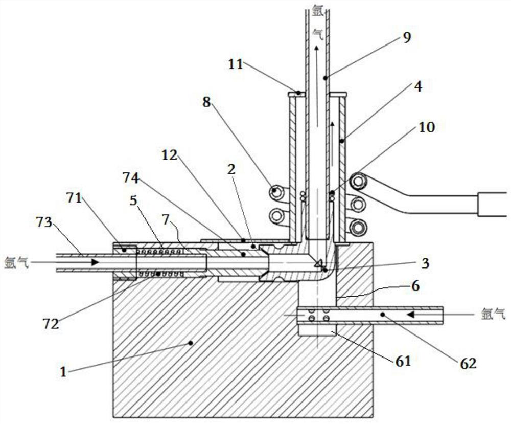 An induction brazing device and welding method for bent pipe joints
