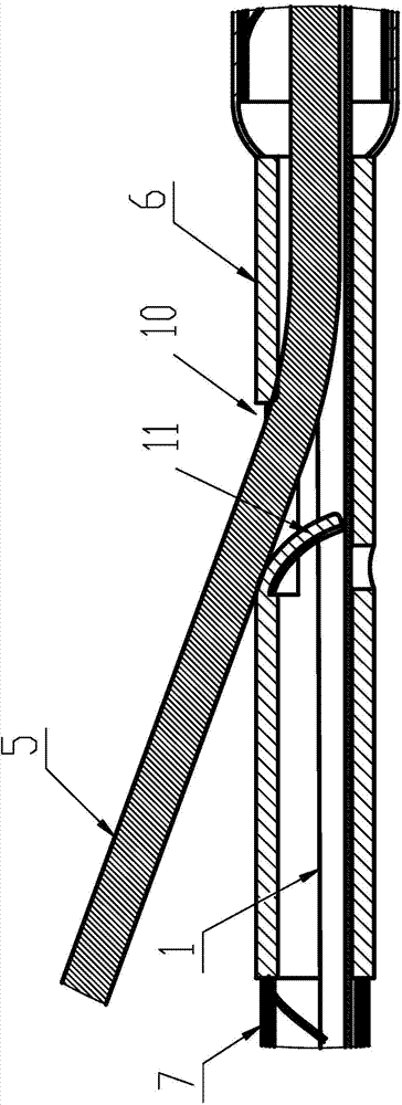 Fast exchanging imbedding device with smaller wave pipe