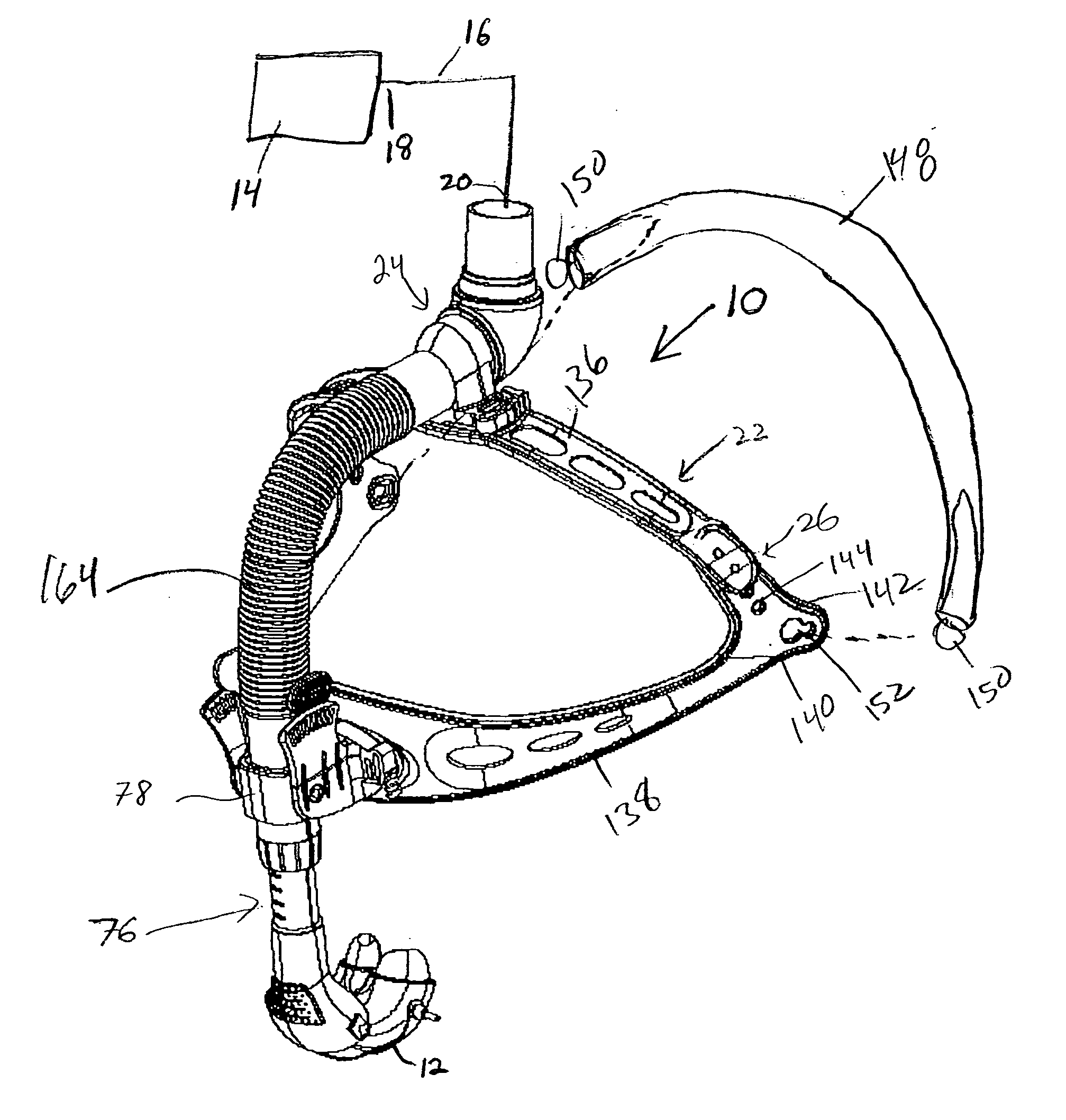 Patient inteface assembly and system using same