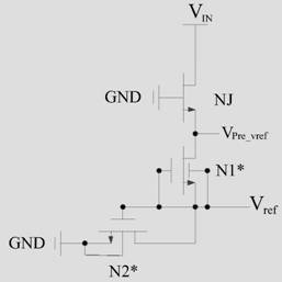 E/D NMOS reference voltage source and low-dropout voltage regulator