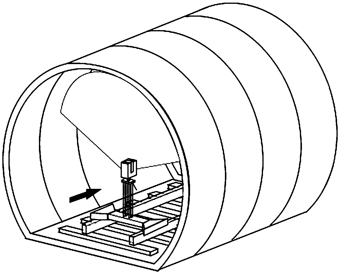 Automatic extraction method for transverse diameter of subway circular shield tunnel