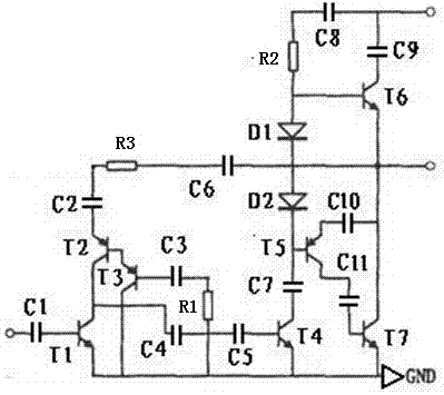 A high-power and low-power amplifier circuit