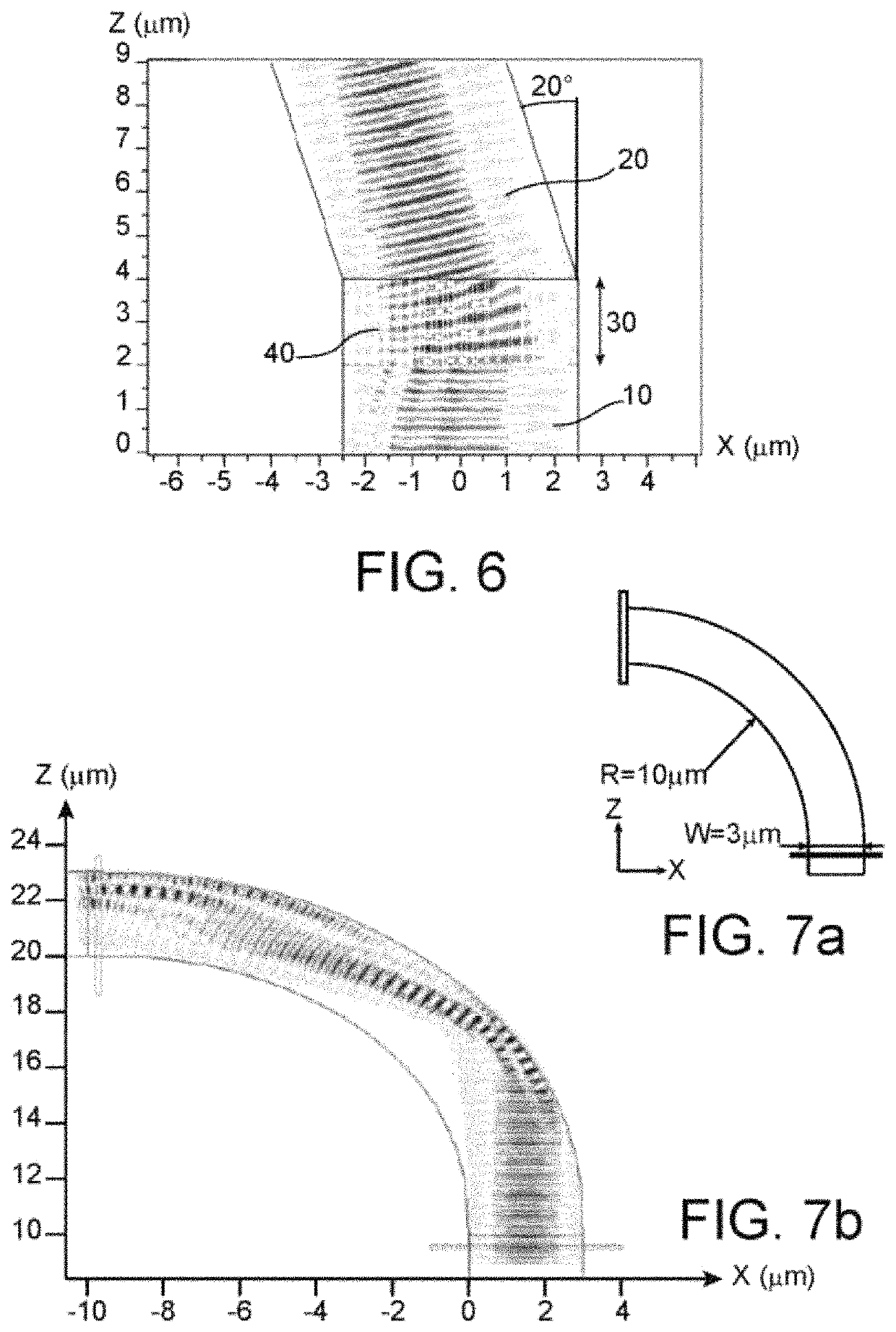 Optical guide comprising a bend with a pseudo-index gradient