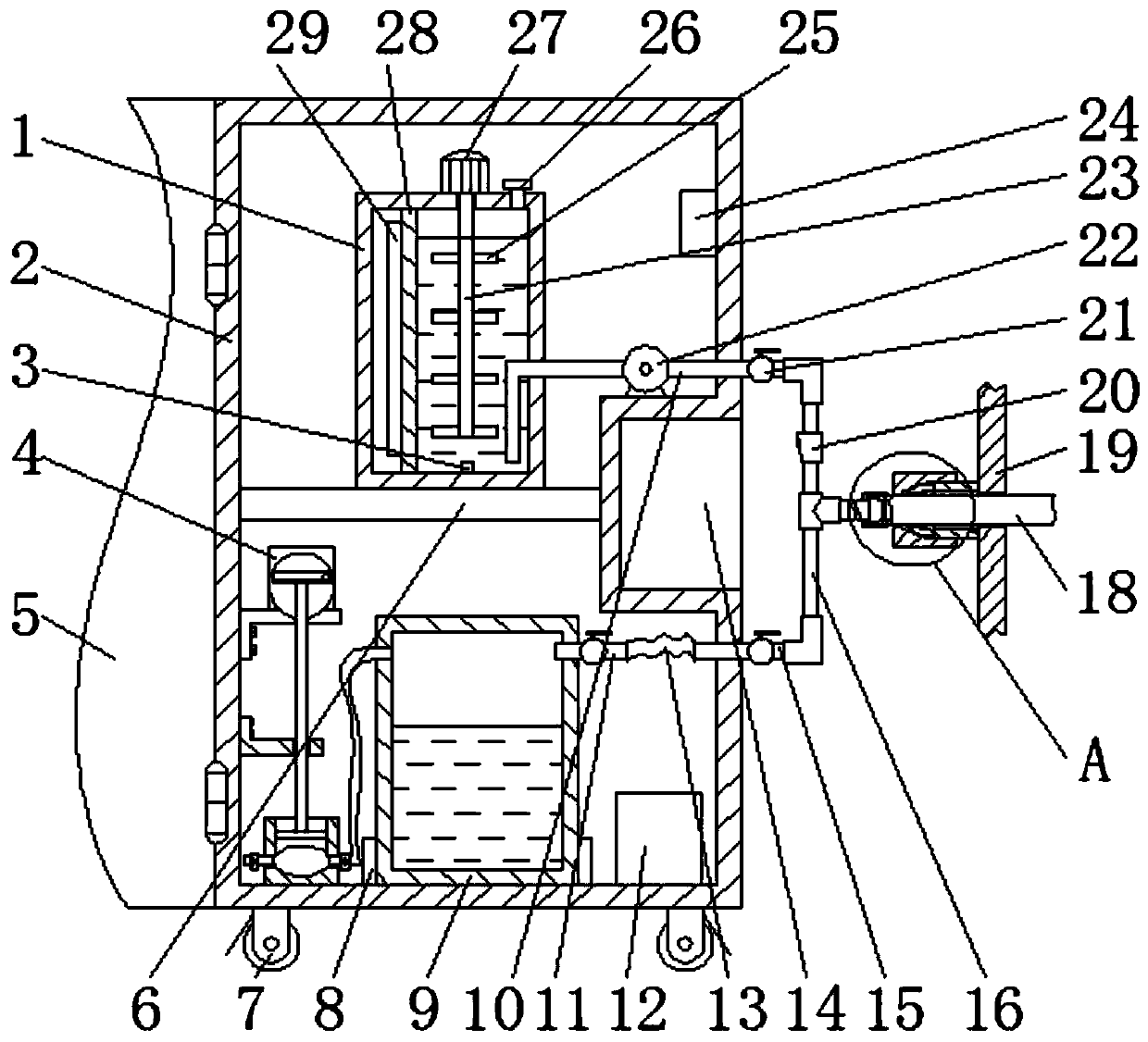 Clinical flushing device and method for urinary surgery
