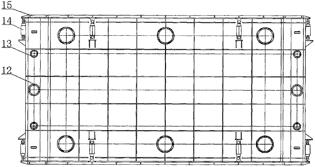 An underwater bearing platform, device and construction method for constructing an underwater bearing platform