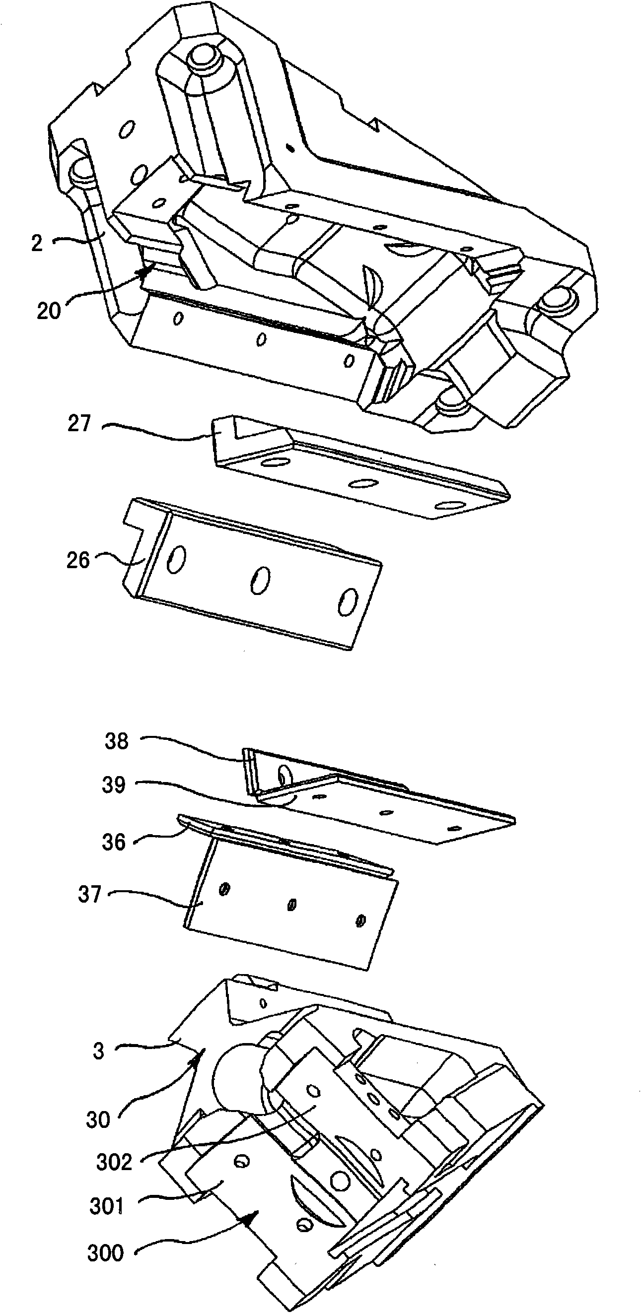 Wedge drive with slide receptacle