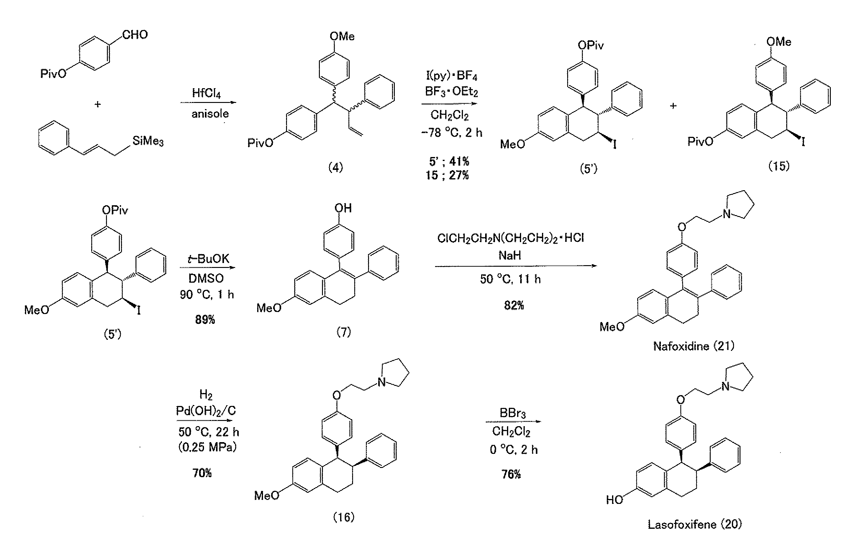 Process for Production of Lasofoxifene or Analogue Thereof