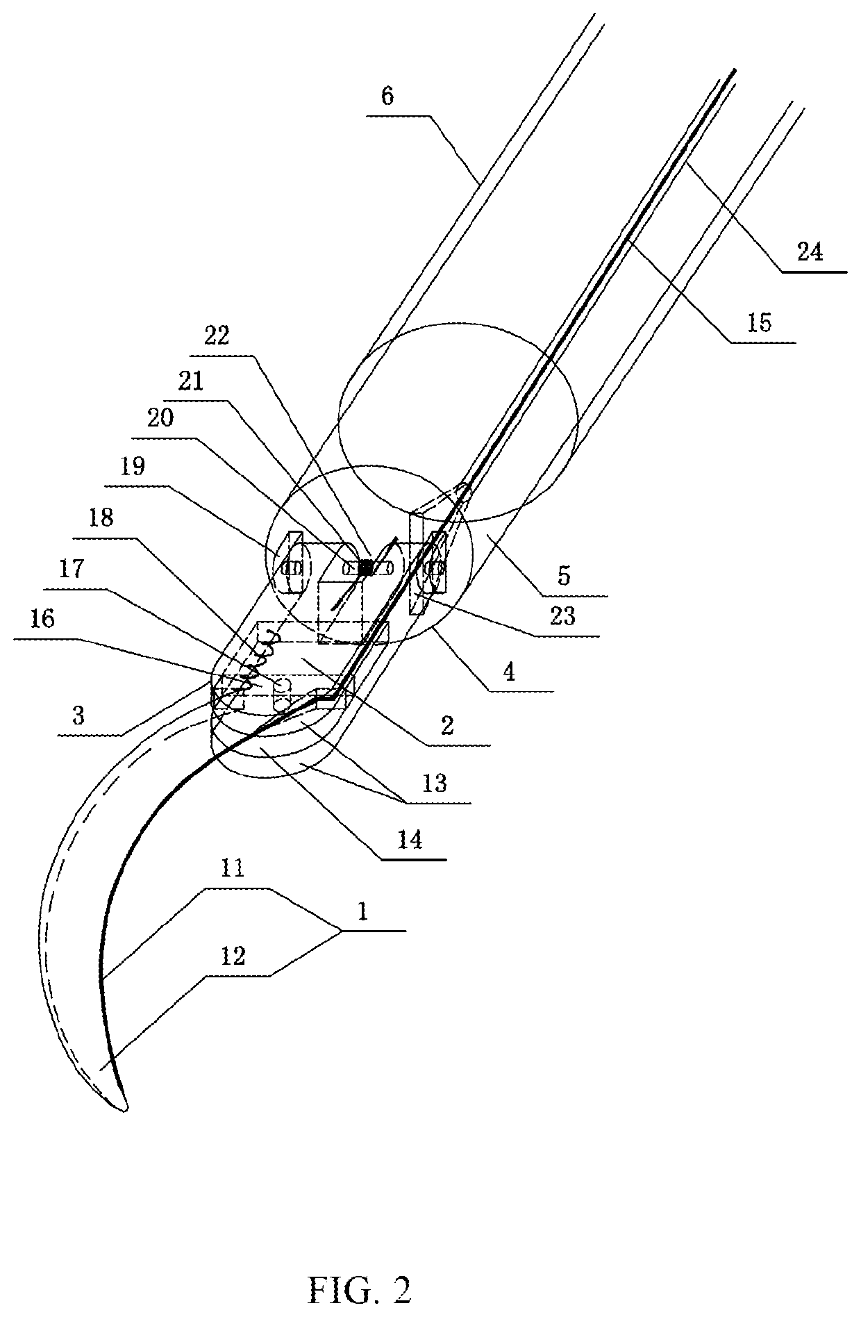 Double-joint sickle knife for endoscopy therapy