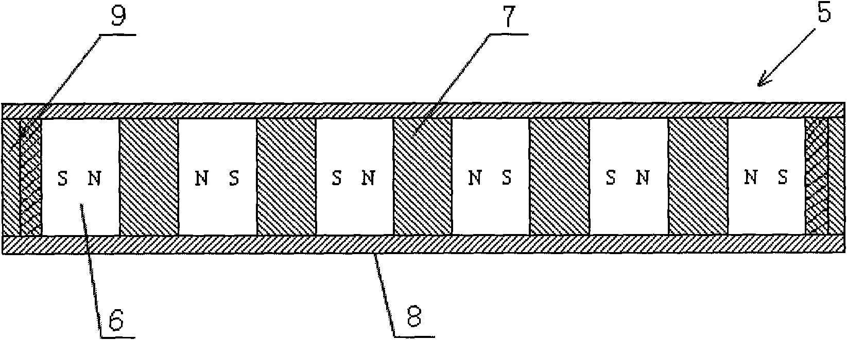 Magnetic field deironing and purifying device of condensed water