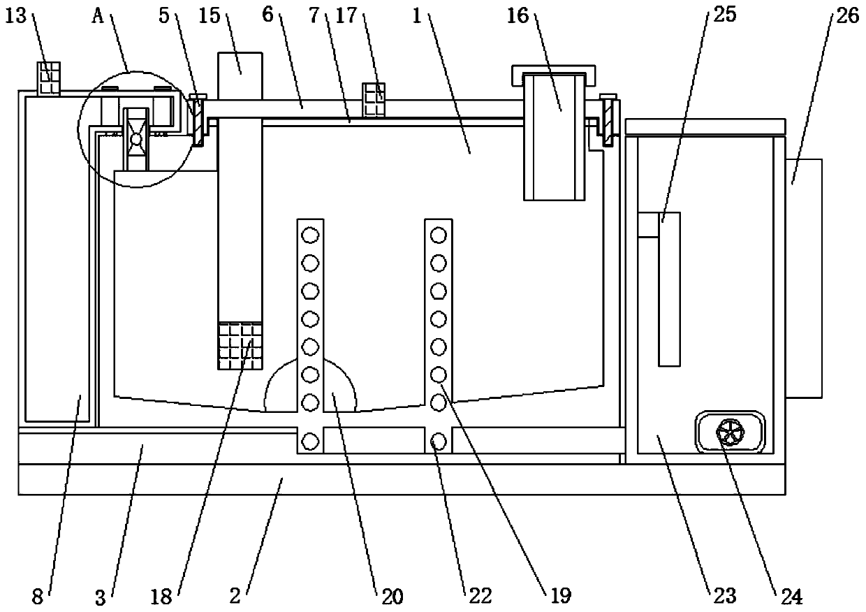 Hydraulic oil tank with external filtering structure