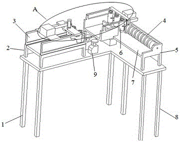 Spiral feeding-two-stage delivery type automatic sulfur measuring device for barium sulfate