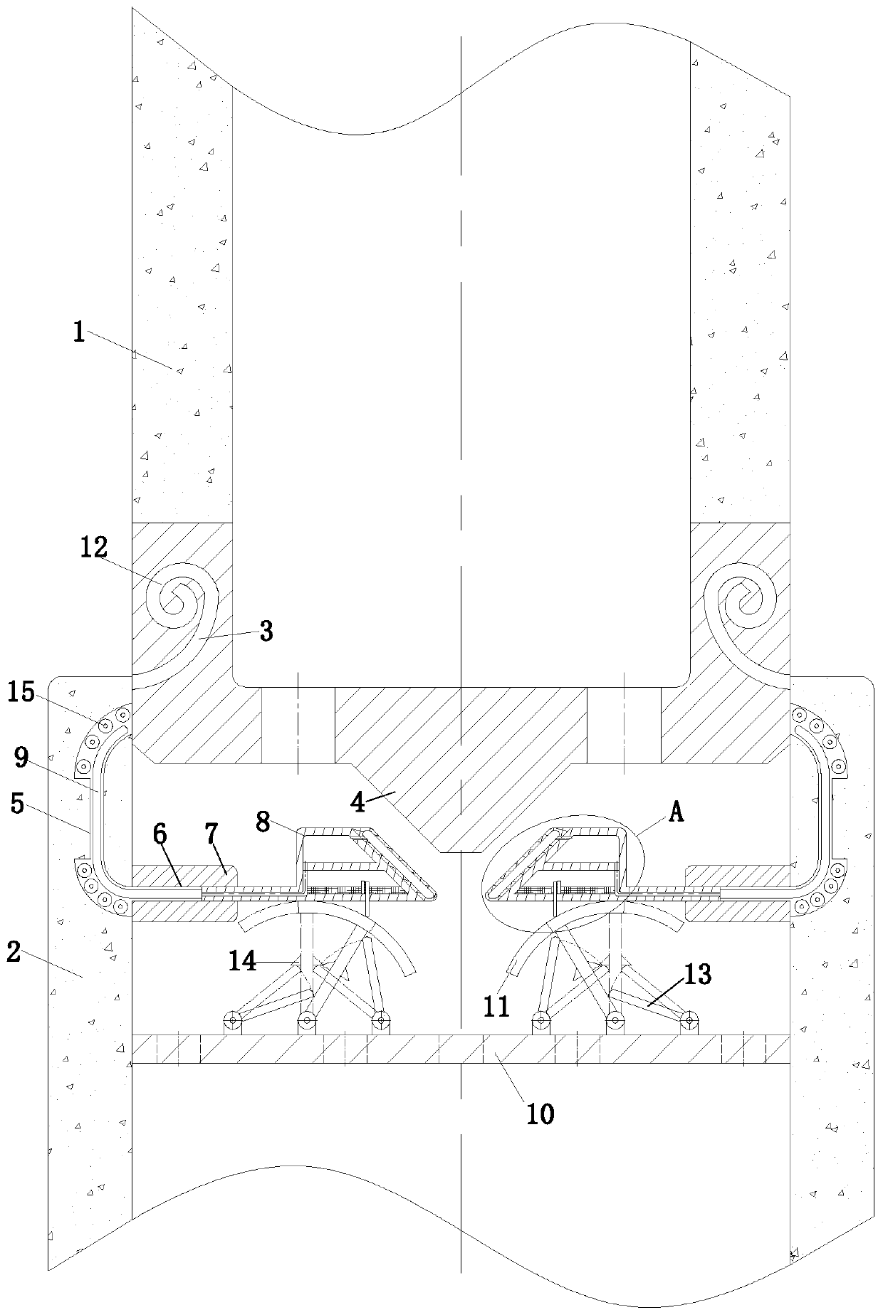 Series combination type concrete utility pole