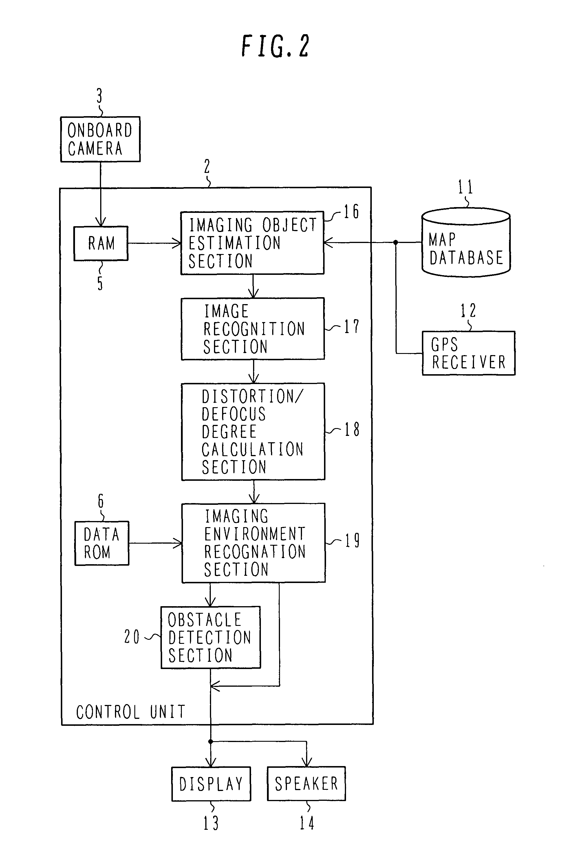 Imaging environment recognition device