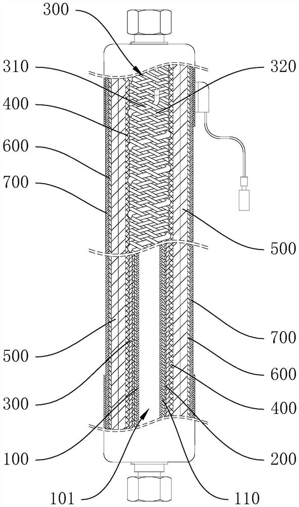 Electric heating flexible conveying pipe and manufacturing method of electric heating flexible conveying pipe