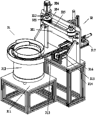 The rubber ring feeding mechanism of the solenoid valve diaphragm assembly machine