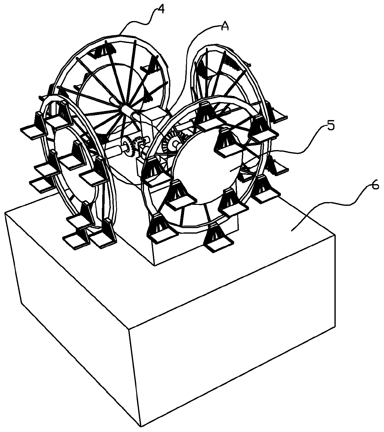 Exhibition model rotary exhibition rack