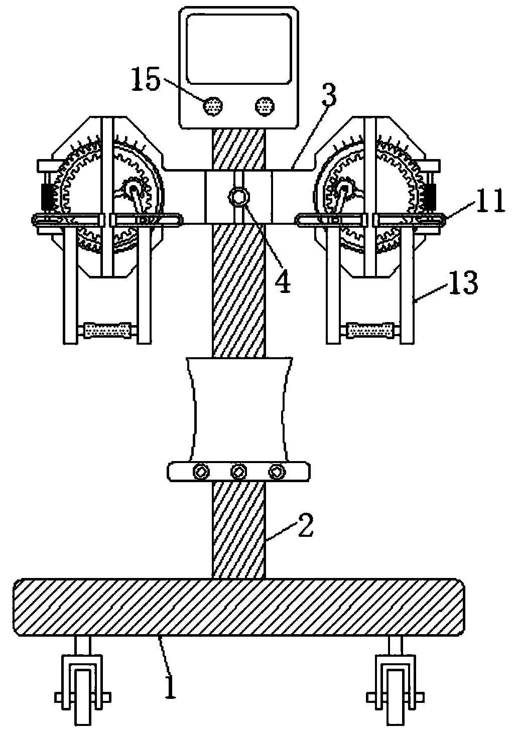 Upper limb rehabilitation nursing device capable of flexibly adjusting activity