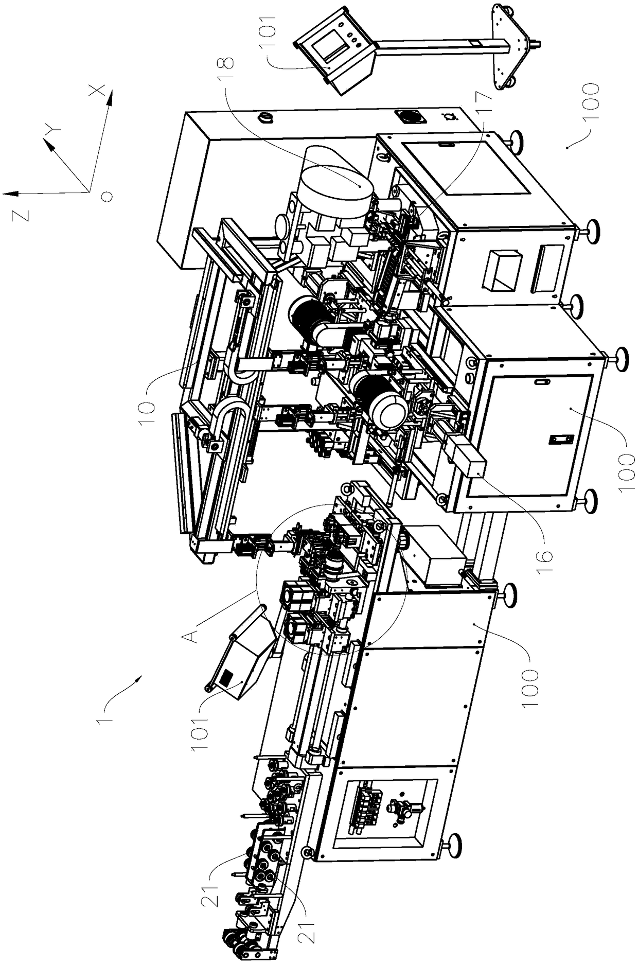 Production line for manufacturing S connecting pipe