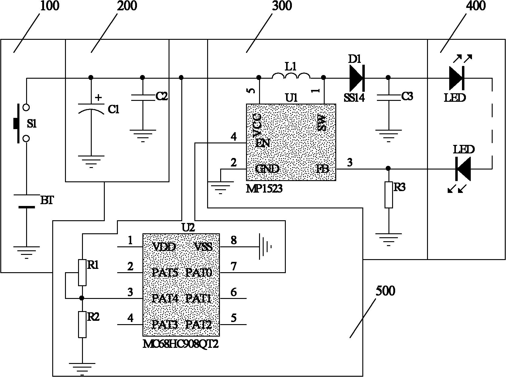 LED (Light Emitting Diode) constant-current drive circuit and LED lamp using same