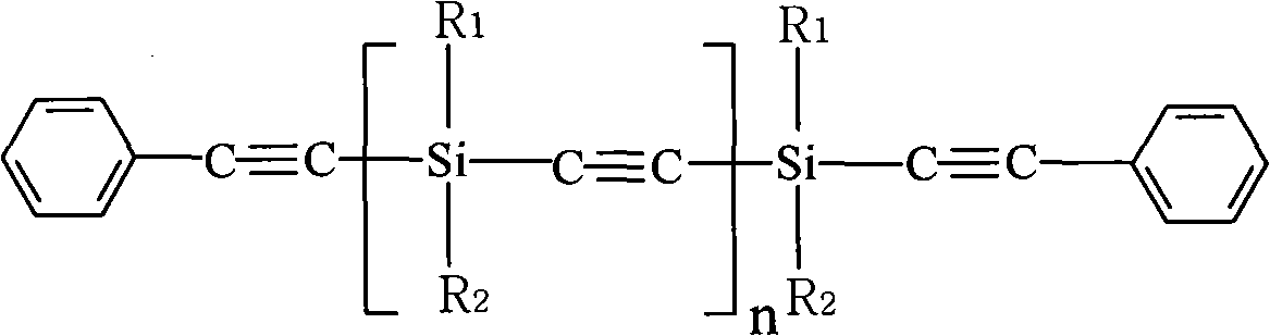 Novel high-temperature resistant phenylacetylene terminated poly (acetenyl-silane) and preparation method thereof