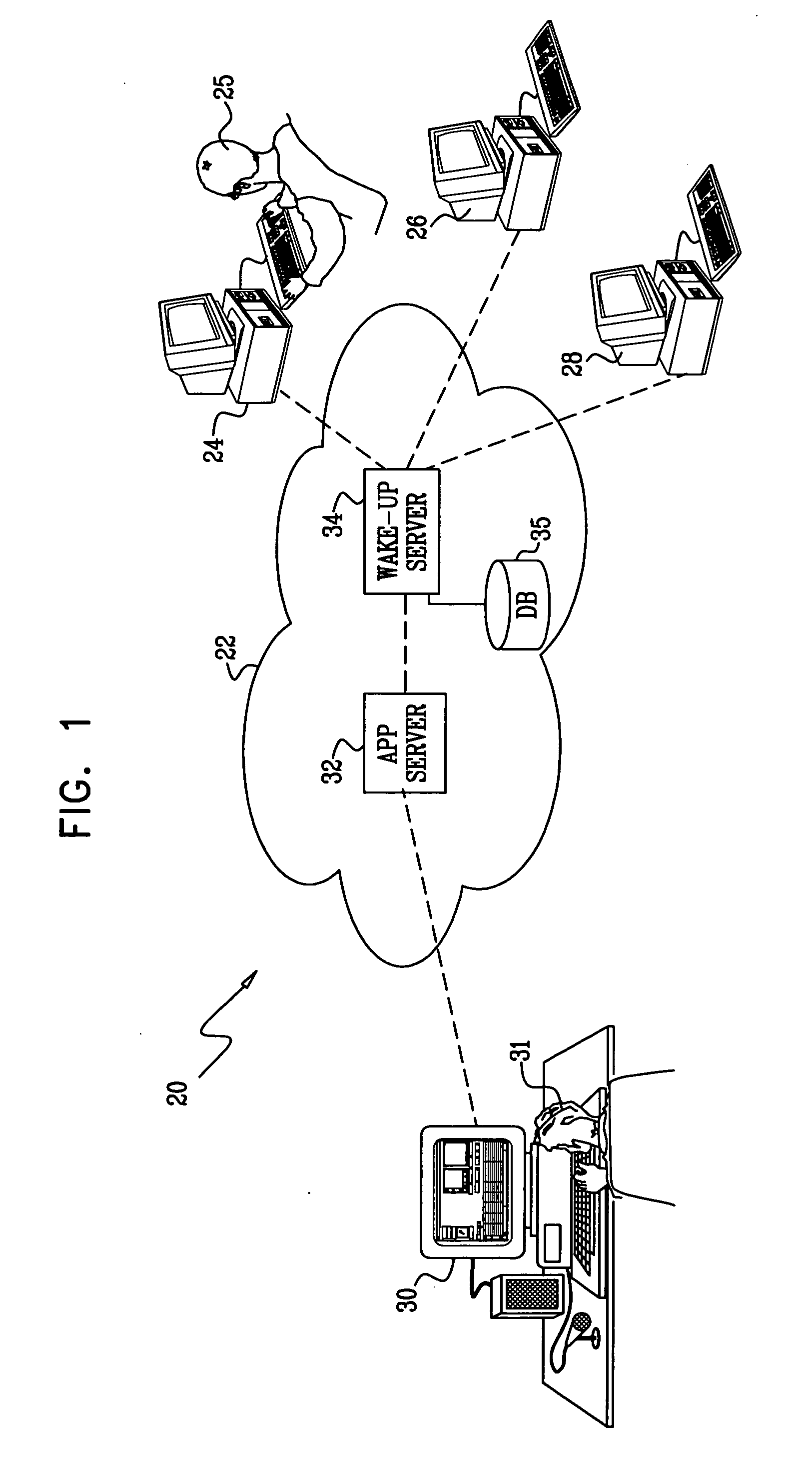 Remote computer wake-up for network applications