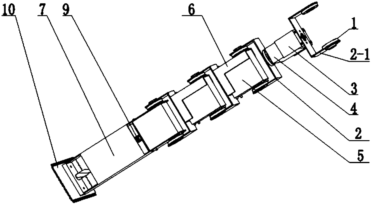 Mechanical leg capable of drilling wall and robot based on same