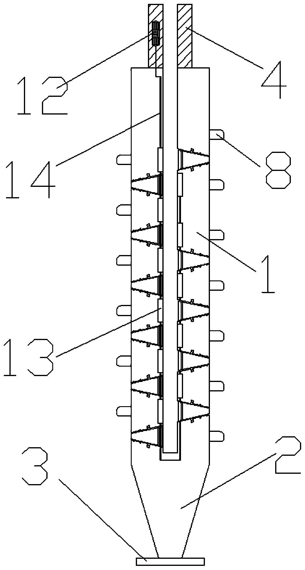 Recoverable anchor rod provided with external friction nails