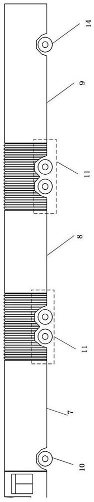 Rubber tire power frame for trackless guided tram and trackless guided tram