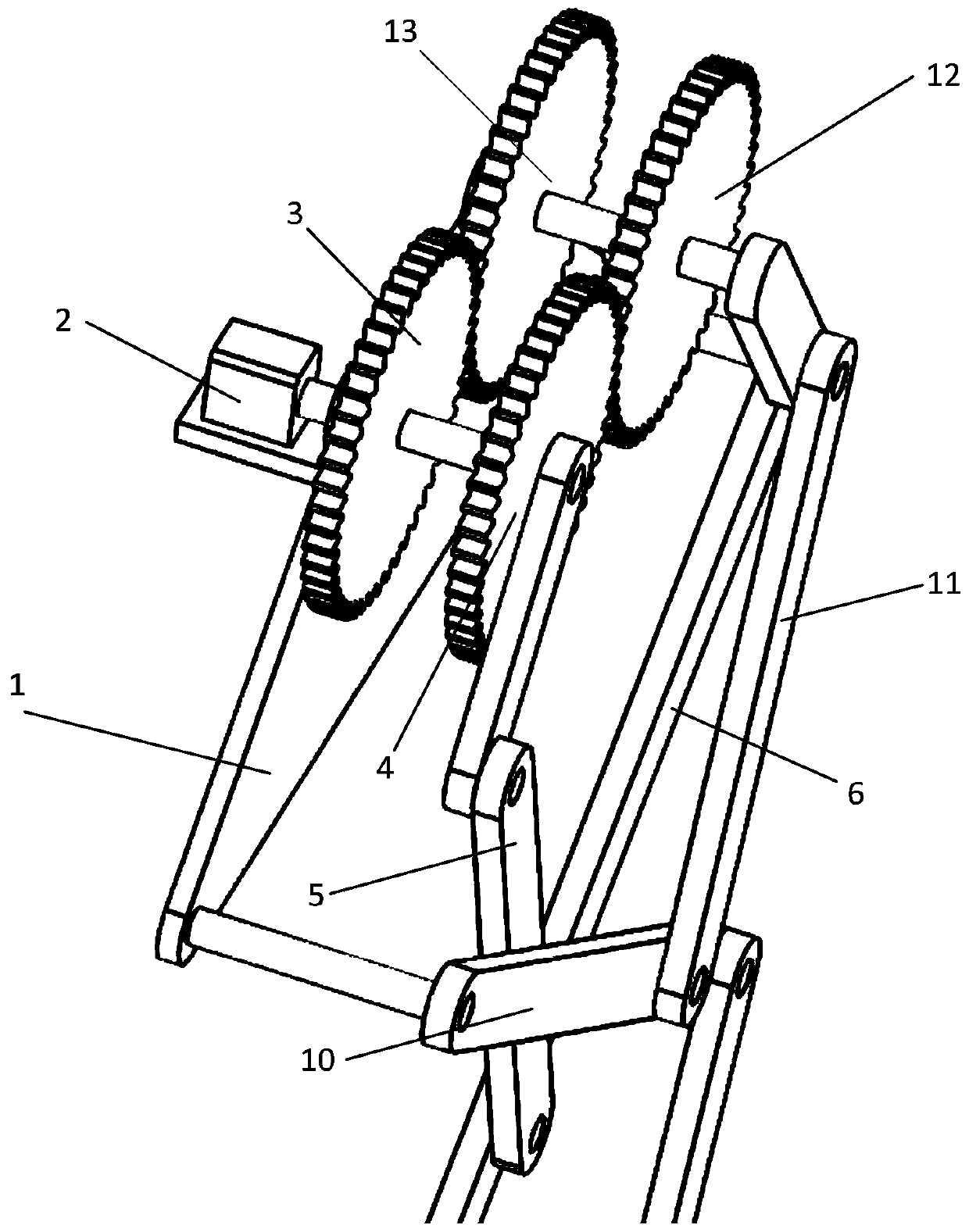 Single-degree-of-freedom energy storage and release integrated bionic jumping mechanism