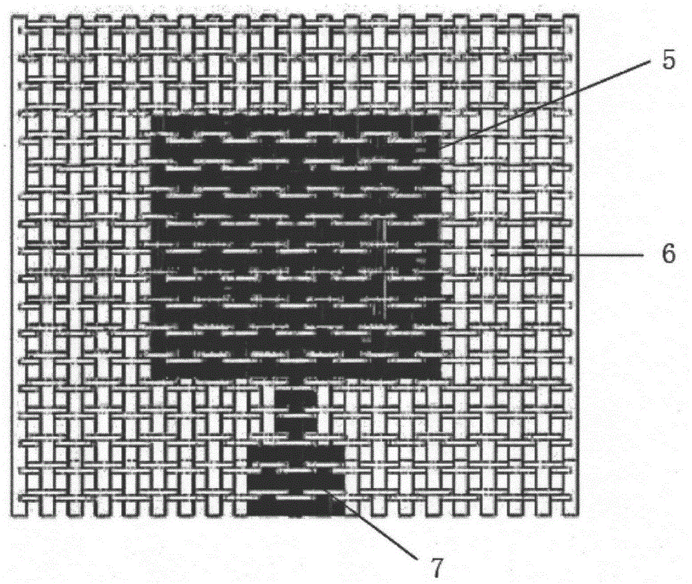Weaving method of woven spacer fabric structural antenna