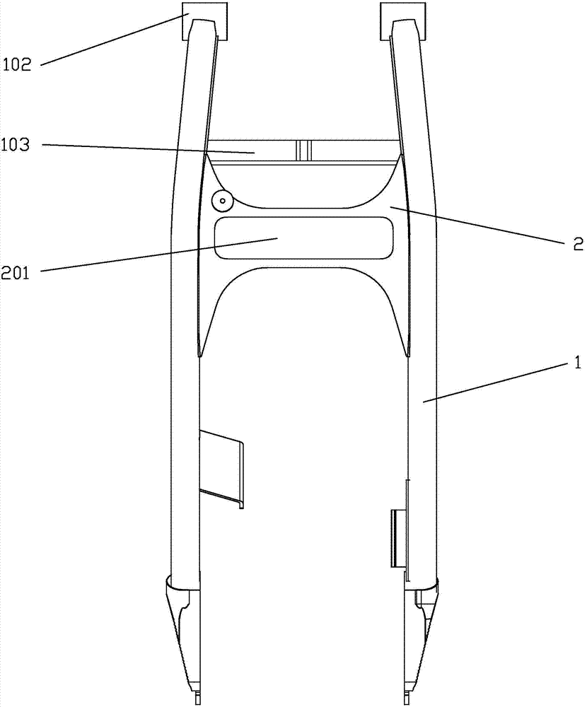 Reinforced type scrambling motorcycle rear fork