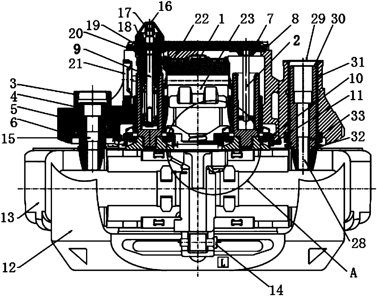 Commercial vehicle disc brake caliper assembly